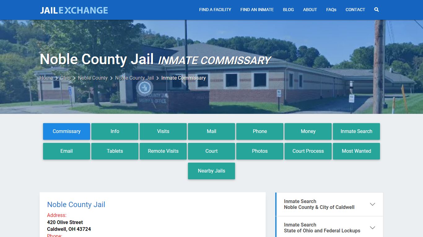 Inmate Commissary, Care Packs - Noble County Jail, OH
